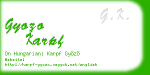 gyozo karpf business card